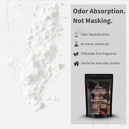 Lapew Her Obsession Carpet Deodorizer Powder - Pet Safe Freshener for Vacuuming | Scented Odor Eliminator for Home | 16 oz