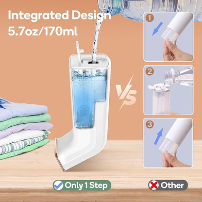 Mini Travel Steamer for Clothes,110-240V Portable Dual Voltage Steamer & Iron 2 In 1,Integrated 170ml Tank 25s Fast Heat,1.2lbs Travel Size Fabric Iron,Handheld Steaming Wrinkles Remover For Garments