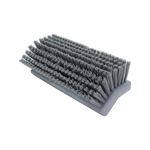 SPARTA 40423EC23 Plastic Floor Scrub Brush, Wall Brush, Equipment Brush With Nonabsorbent Bristles For Industrial Kitchens, Hospitals, Commercial Cleaning, 10 Inches, Gray