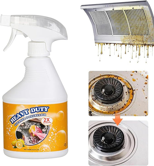 16.9 Fl Oz Clean Up Kitchen Oil Stains Spray, Kitchen Heavy Duty Cleaner Spray,All-Purpose Oil Stain Remover and Degreaser Spray, Multipurpose Foam Cleaner Spray, Kitchens Grease Cleaner
