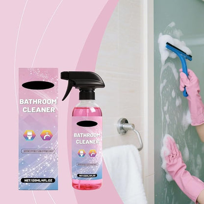 Bathroom Cleaner Foam Spray, Pink Limescale & Soap Scum Remover, No-Rinse Descaler for Toilet, Shower, Sink, Bathtub, Tile & Glass Surfaces, Powerful Yet Gentle Formula (2Pcs)