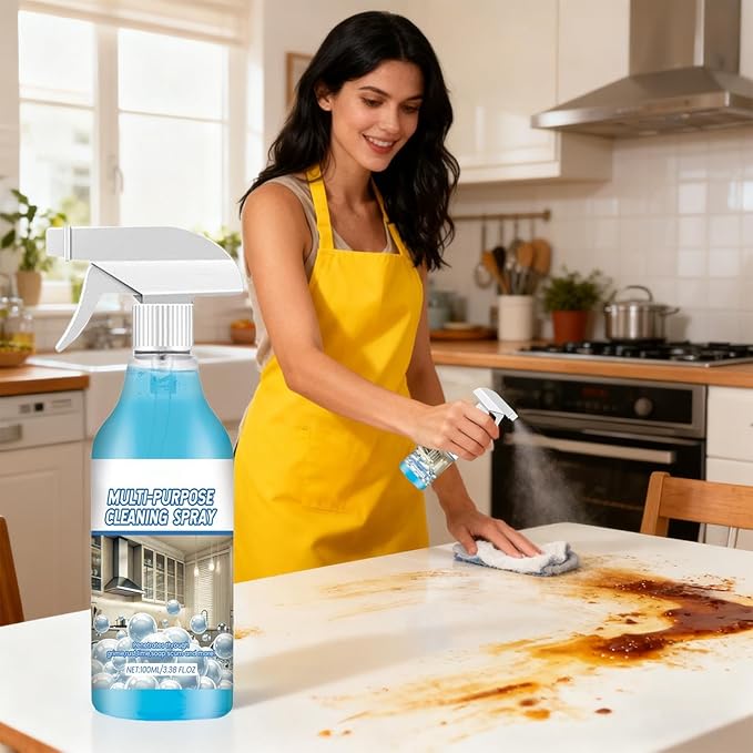 Degreaser Cleaning Spray, Fast Acting And Efficient Formula, 100ml, Kitchen Grime Remover, Window Glass Degreaser, Safe And Convenient Application, For Appliances, Countertops, Window, Bathrooms