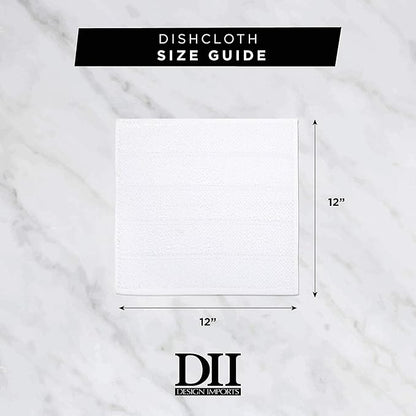 DII Cleaning Collection Soft Highly Absorbent Microfiber, Dishtowel Set, 16x24, Gray, 6 Piece