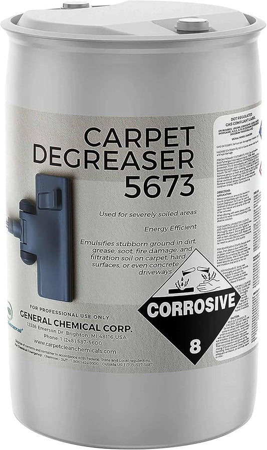 Professional Carpet Degreaser - Heavy Duty Spot Cleaning Liquid - Ultimate Clean Product for Carpet, Car Upholstery, Stain Removal - Superior Cleaning for Spotless Rug, 55 Gallon Drum