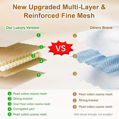 6Pcs All-New Upgraded Mesh Laundry Bags, Durable Lingerie Bags for Washing Delicates, Underwear, Bra, Shoes, Socks, Laundry Bag Mesh Wash Bags for College Dorm, Laundry Room (6 Sizes, Classified Use)