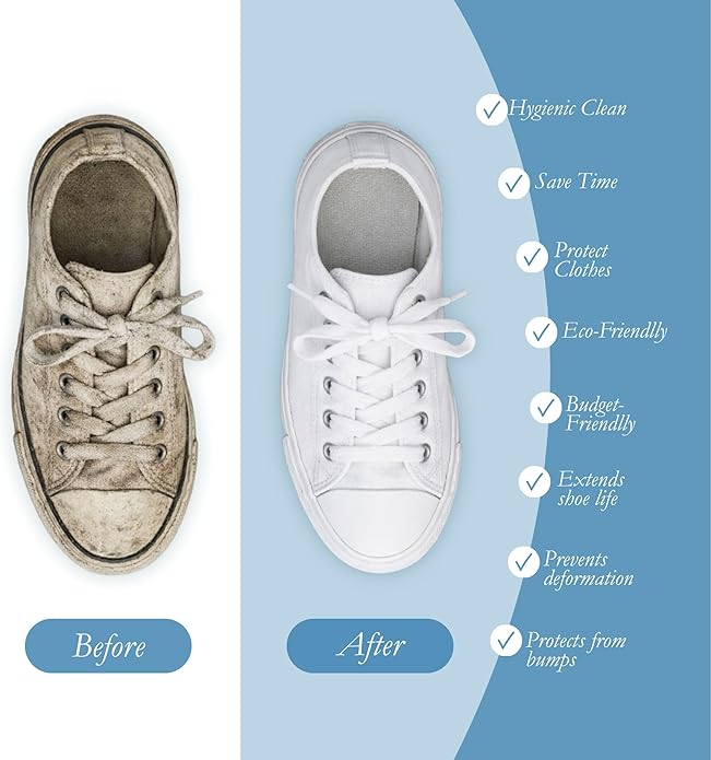 Bluehome Shoe Washing Machine Bags (2-Pack) – Protective Mesh Laundry Bags for Shoes, Includes Sneaker Brush