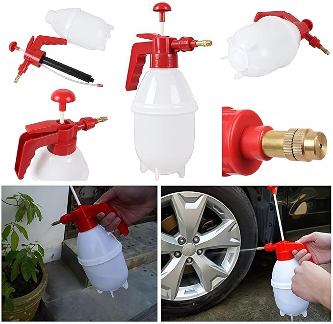 800mL Multi-Purpose Pressure Sprayer - for Brake Cleaner, Solvents, Water & Home Cleaning - Heavy Duty 0.8L Pump Action Spray Bottle