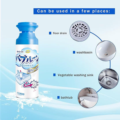 Drain Foam Cleaner, Drain Cleaner Foam, Powerful Sink And Drain Cleaner Foam, Liquid Hair Drain Clog Remover For Kitchen Drain, Sinks, Tubs (2 PCS)