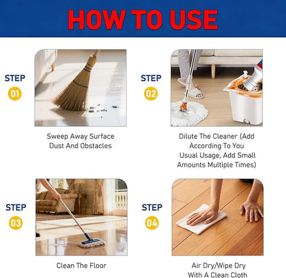 Floor Restore Cleaner, High Solid Content Floor Polish for Shine Renewal & Protective Layer, Floor Restoreeezs Helps Conceal Small Scratches, Quick-Drying Protective Finish for Tile,Shine(3 PACK)