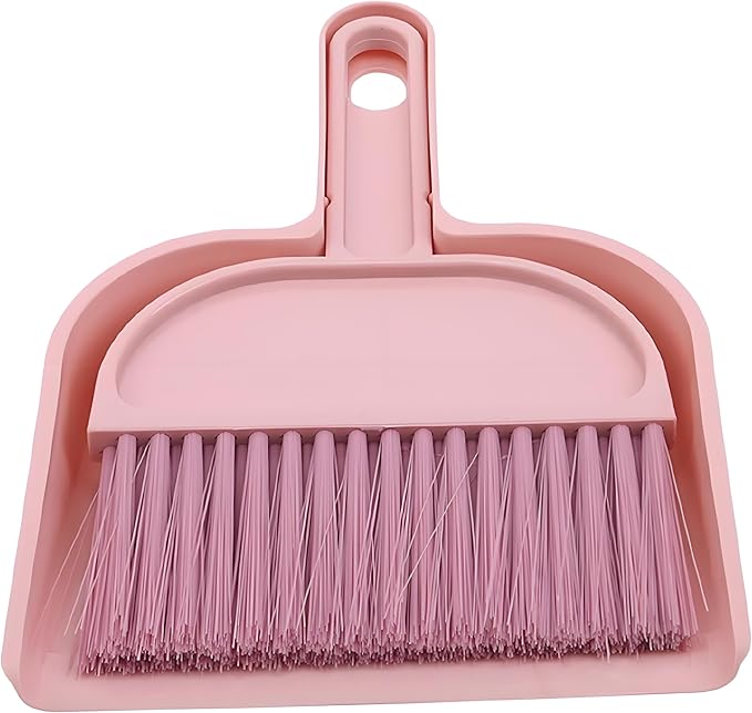 Mini Broom and Dustpan Set, Compact Cleaning Kit for Home Car Camping Small Spaces Pet Cleanup and Travel