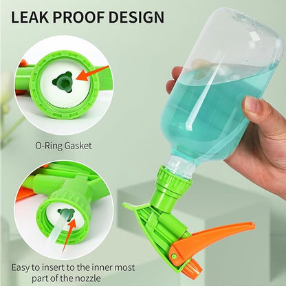 Cleaning Spray Bottles for Plants Misters Inside, 2 Pack 16.9 oz Squirt, Water Spray Bottle Mist Sprayer, No Leak Hair Mister Empty Adjustable Nozzle (Transparent Orange)