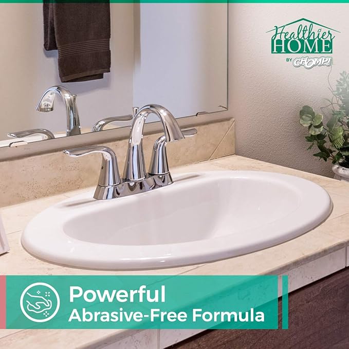 CHOMP! Bathroom Hardwater Stain Cleaner: Healthier Home BathroomMagic Gel Spray-Removes Soap Scum, Lime Scale Grime Remover Showers Toilets, Bath Tub, Tile, Grout, Grapefruit 32 oz