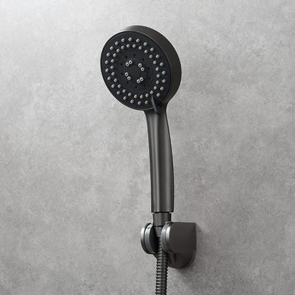 Tecmolog Adjustable Wall Mount Shower Holder Plastic Shower Head Bracket for Handheld Showerhead, Gun Black, ST01GR