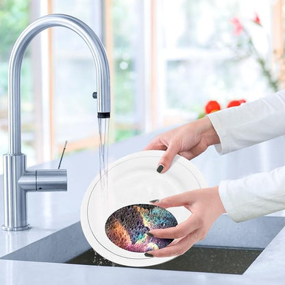 Galaxy Wolf Kitchen Scrub Sponges, Pop-up Kitchen Cleaning Sponges Reusable Dish Washing Sponges for Bathroom Household Cleaning 3 Pack - Non Scratch Scrubber