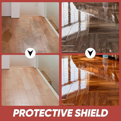 RAINPOT Floor Restore Cleaner, High Solid Content Floor Polish for Shine Renewal & Protective Layer, Helps Conceal Small Scratches, Quick-Drying Protective Finish (1 PACK)