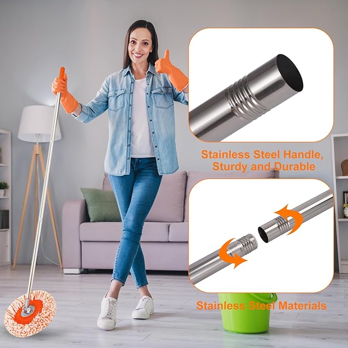 Keyloland Wall Mop, Primium 68” Wall Cleaner, High-Quality Baseboard Cleaner, Professional-Grade Baseboard Cleaner Tool with Handle, Superior Quality Dust Mop, Efficient Ceiling Fan Cleaner Duster
