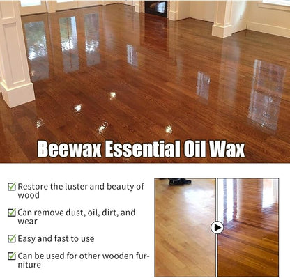 Beeswax Wood Polish - Furniture Polish - Wood Cleaner - Wood Floor Polish - Applicable To Living Room, Kitchen and Wooden Furniture Floors. (1Pcs)