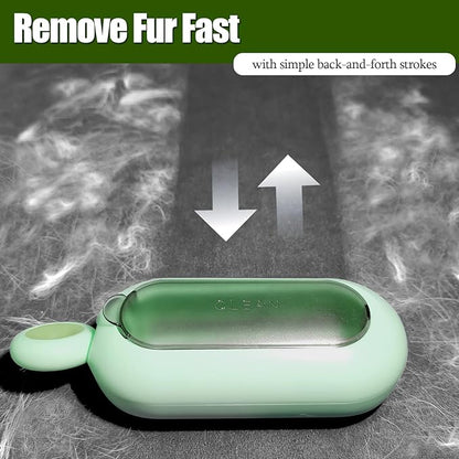 Lint Roller Resuable for Clothes, Magic Self- Cleaning Pet Hair Remover for Cats Dogs Fur, Portable Washable Pet Hair Removal Tool Brush for Curtain, Carpet, Bedding, Sofa, Couch, Green