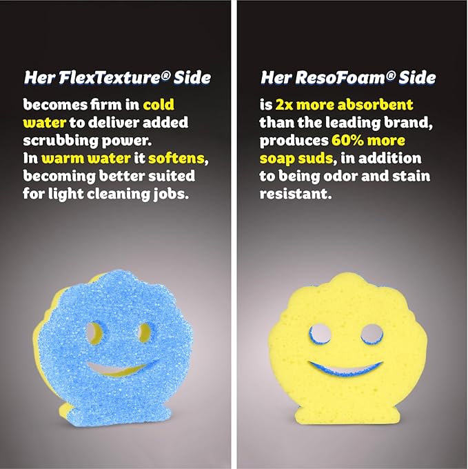Scrub Daddy Scrub Mommy Special Edition Summer - Scratch-Free Multipurpose Dish Sponge - BPA Free & Made with Polymer Foam - Stain & Odor Resistant Kitchen Sponge (3ct)