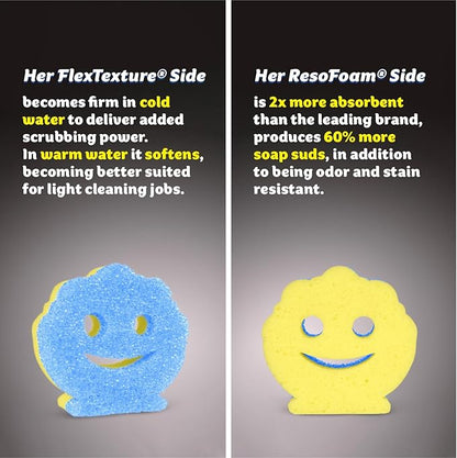 Scrub Daddy Scrub Mommy Special Edition Summer - Scratch-Free Multipurpose Dish Sponge - BPA Free & Made with Polymer Foam - Stain & Odor Resistant Kitchen Sponge (3ct)
