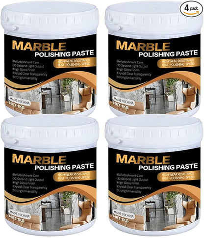 Marble Polishing Paste Kit, Marble Polishing Compound, Countertop Cleaner, Quartz Polish, Sealant & Protector For Marble Countertops, Floors, Walls