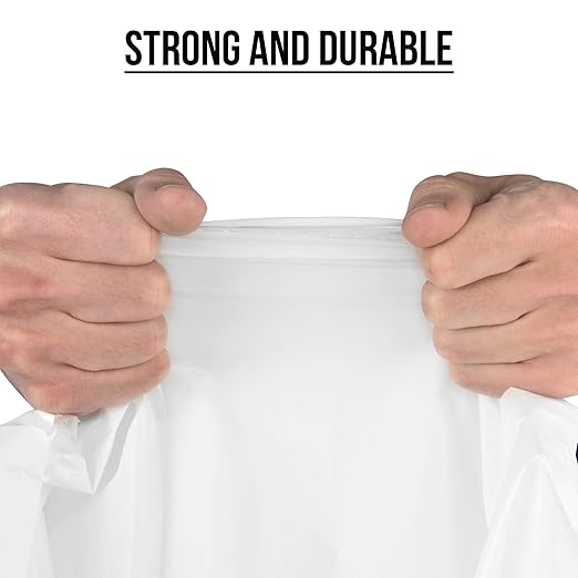 AmazonCommercial 18 Gallon Compactor Bags with Drawstring, 2 Mil, 50 Count