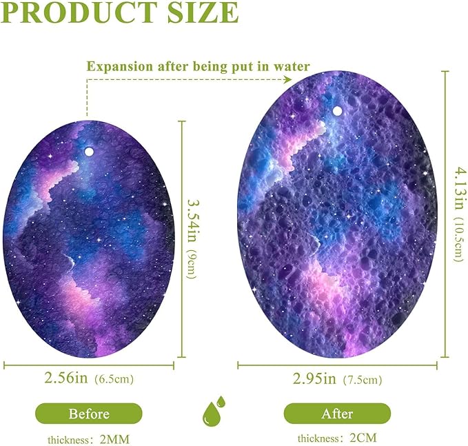 Galaxy Kitchen Scrub Sponges, Pop-up Kitchen Cleaning Sponges Reusable Dish Washing Sponges for Bathroom Household Cleaning 3 Pack - Non Scratch Scrubber