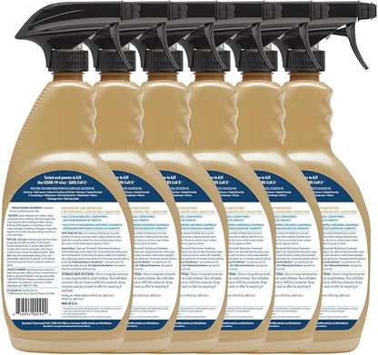 MicroGold Multi-Action Disinfectant Antimicrobial Spray Tested and Proven Effective to Kill the COVID-19 Virus, Kills 99.9% of Viruses and Bacteria, 24 Fluid Ounces, 6 Pack, Packaging May Vary