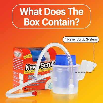 Self Cleaning Toilet System - Automatic Toilet Bowl Cleaner with Starter Cartridge, Lasts Up 3 Months Continuous Cleaning - Refillable Toilet Bowl Cleaner for Stains, Rings, and Odor