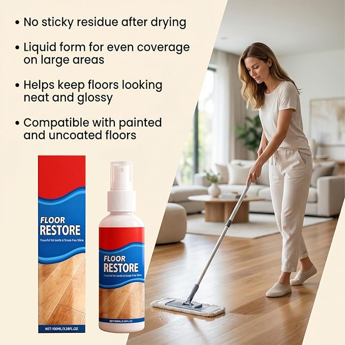 100ML Multi-Floor Polish & Restorer, Effective Stain Remover & Scratch Concealer for Home Floors