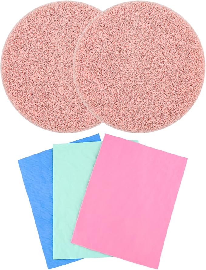BAOFALI 5 Pcs/Set Stamp Shammy Scrubber,Stamp Cleaning Sponge,Ink Removing Tool for Applicable to Stamp Cleaning Cloth Stamps Rubber Stamps,Stamp Positioners and Craft Supplies Tool
