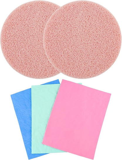 BAOFALI 5 Pcs/Set Stamp Shammy Scrubber,Stamp Cleaning Sponge,Ink Removing Tool for Applicable to Stamp Cleaning Cloth Stamps Rubber Stamps,Stamp Positioners and Craft Supplies Tool