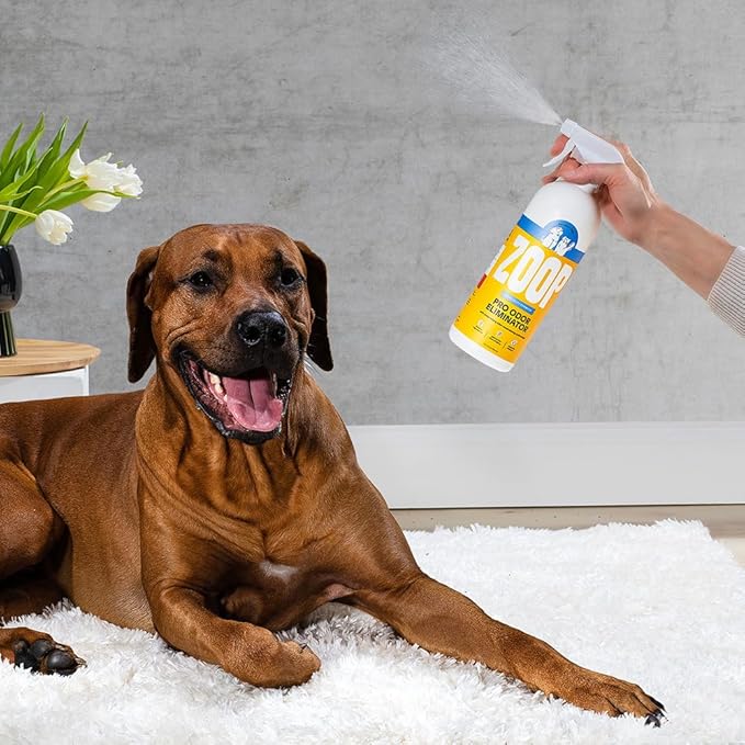 Zoop Pet Odor Pro Eliminator Spray for Strong Pet Odors, Natural, Powerful Heavy Duty Formula. Removes Pet Urine Odor, Safe for All Surface - 8 OZ