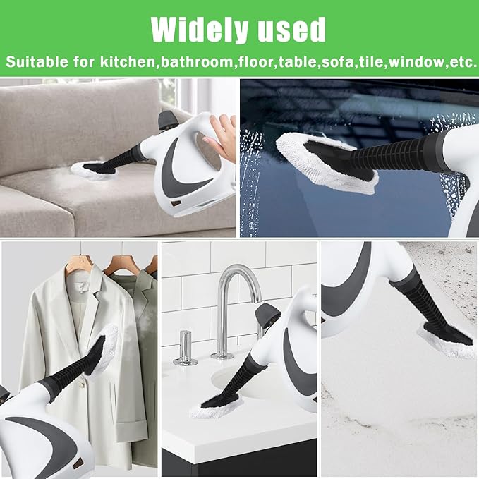 8 Pack Replacement Steam Mop Pads Universal Steam Cleaner Accessories Reusable Microfiber Cloths for Bissell Steam Shot, Dupray, PurSteam, Comforday Handheld Steam Cleaner Attachments
