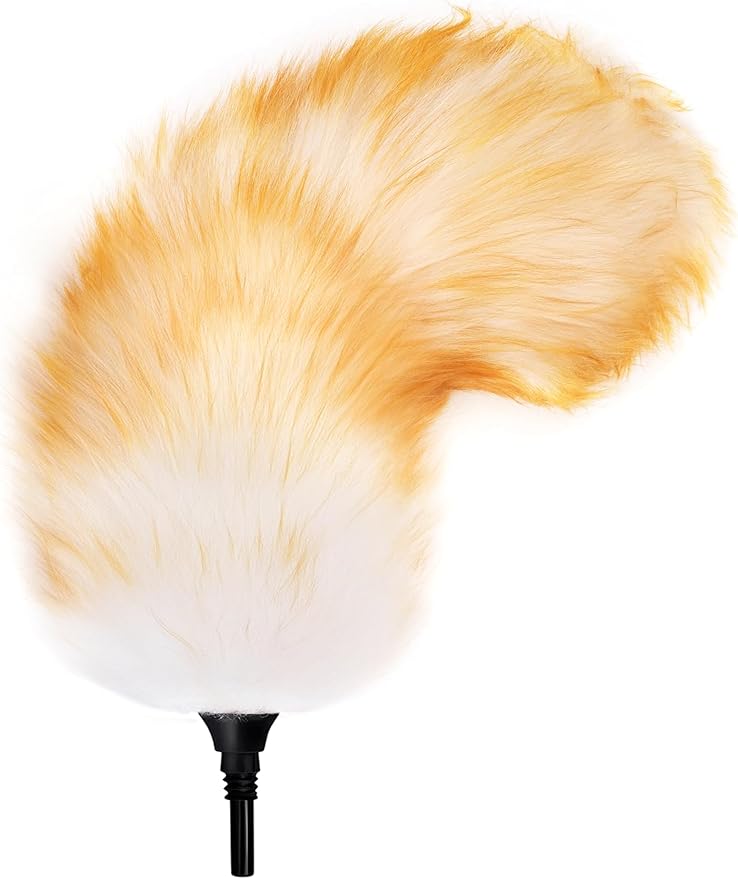 Lambswool Feather Duster with Extension Pole up to 57.5inch,Extendable Feather Duster Used for Cleaning High Ceiling Fan, High Ceilings,Furniture,Hard to Reach Areas