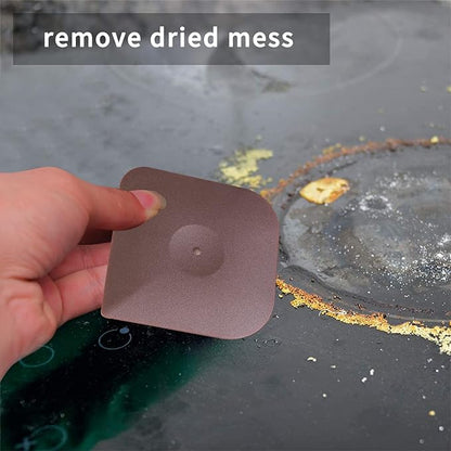 Pan Scraper Dish Scraper Tool Set, 5 Pack Plastic Pan Scraper Pot Scraper Food Scraper Nylon Non-Scratch Scraper, Polycarbonat Skillet Scraper Cleaner for Cleaning Grease Burnt Food, Kitchen Scraper