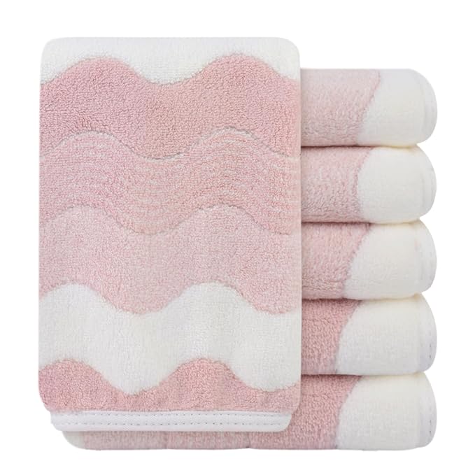 SINLAND Absorbent Coral Velvet Washcloth Ultra Soft Microfiber Face Towels 12 x 12 inch Multi-Purpose Face Cloths for Household and Sport
