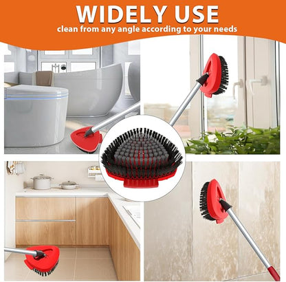Scrub Brush Mop Head Replacement Compatible with O Cedar EasyWring 1 Tank Spin Mop,New Upgrade Stiff Bristle Shower Brush Scrubbing Brush Cleaning Brush for Bathroom, Kitchen, Tub, Tile