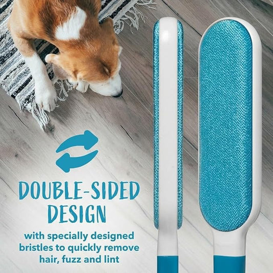 Lint Brush and Pet Hair Remover for Laundry, Clothes, Couches, Car Seats, Furniture and Fabric. Reusable Dog and Cat Fur Wizard Hair Removal Brush. ALLISTAR (Sky Blue)