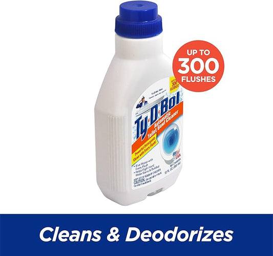 Ty-D-Bol Automatic Toilet Bowl Cleaner Cleans and Deodorizes Toilets for a Fresher Smelling Bathroom