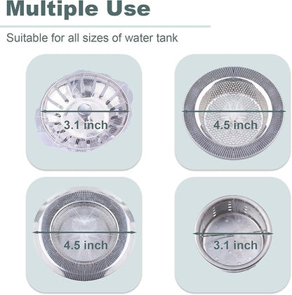 400 PCS Disposable Mesh Sink Strainer Bags, Kitchen Sink Strainer Mesh Bag, Kitchen Sink Drain Strainer, Scalability, Non-Clog, Keep Your Sewer Lines and Garbage Disposal Safe