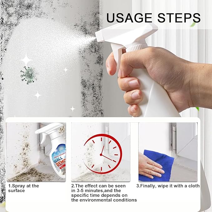 BTDECLAR Highly Effective Removal Spray, 2026 Upgrade Wall Cleaner Spray, Wall Remover Multi-Surface Cleaning Solution, Dirt, Dust And Stain Remover, for Wood,Tile,Fabric,Bathrooms,Kitchens (2pcs)