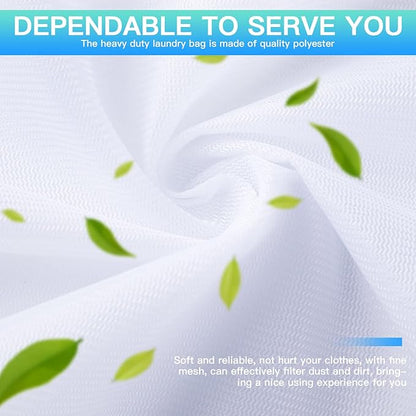 Windyun 4 Pieces Jumbo Mesh Laundry Bags, 43 x 35 and 24 x 32 Inches Large Mesh Wash Bags Zippered Garment Bag for Washing Machine Garment Dirty Clothes Washer Dryer Net Protector
