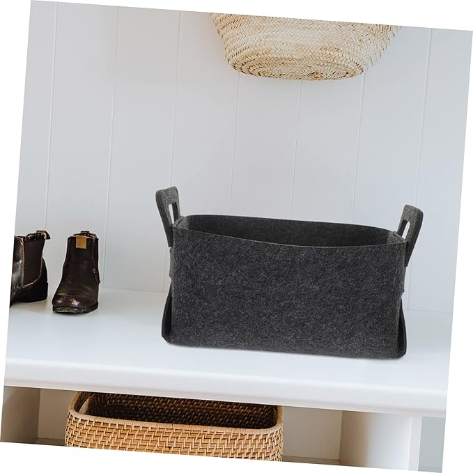 UKCOCO Portable Laundry Organizer Basket with Handles Multipurpose Storage Bin for Dirty Clothes and Sporting Goods Smooth Surface Dark Gray Versatile Laundry Hamper for Home and Travel