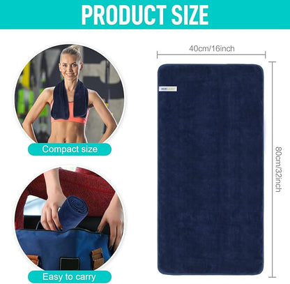 SINLAND Microfiber Gym Towels Super Absorbent Compact Travel Workout Towel Quick Dry Camping Sweat Towel for Sports Beach Swimming Backpacking Hiking and Yoga Men Women 16 Inch X 32 Inch