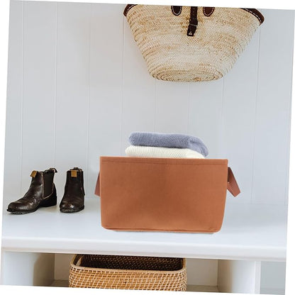 DECHOUS Laundry Basket Organizer Nonwovens Storage Basket Portable Desktop Organizer Cute