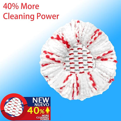 2 Pack Mop Heads Replacements - 40% More Cleaning Power, Spin Mop Heads Replacements for O Cedar Easy Wring 1-Tank System, Deep Cleaning, Microfiber and Machine Washable