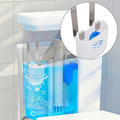 moonoom 2Pcs Toilet Tank Cleaning Tablet Holder,3.7'' x 2.9'' x 0.7'' Toilet Tank Bleach Tablet Bracket, Hanging Toilets Bowl Cleaner Carrier for Preventing Dissolved Residue From Polluting Water Tank