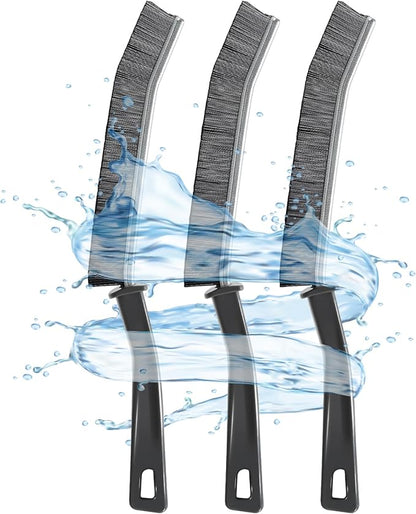 3Pcs Crevice Gap Cleaning Brush, Hard Bristle Brushes for Small Spaces Cleaning, Thin Bathroom Gap Cleaning Brush, Gap Brush Suitable for Kitchen Surfaces, Windows Groove, Tiles & Faucets