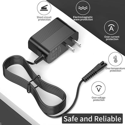 9V Charger for Voweek Electric Spin Scrubber Power Cord Compatible with Voweek VWS211/SP02/ AC Adapter Supply Replacement for LABIGO LA1 Pro Charger Cord